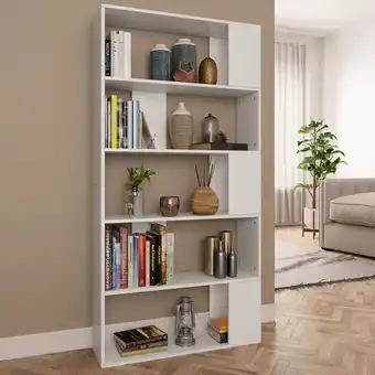 ManoMano Bücherregal/Raumteiler,Aufbewahrungsregal für Wohnzimmer & Arbeitszimme,Bücherschrank Weiß 80x24x159 cm Holzwerkstoff GEWBV73 Angebot