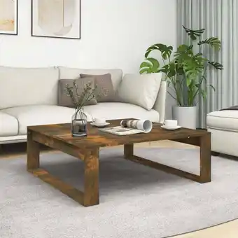 ManoMano Couchtisch, Beistelltisch, Wohnzimmertisch Räuchereiche 100x100x35 cm Holzwerkstoff MKW13071 Maisonchic Angebot