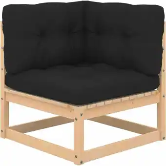 ManoMano Garten-Ecksofa Gartensofa Eckcouch - Gartenmöbel mit Kissen Massivholz Kiefer BV648498 Bonnevie Anthrazit Angebot