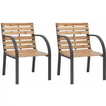 ManoMano Balkonsessel,Gartenmöbel, Gartenstühle 2 Stk. Massivholz Tanne -32458 - Braun Angebot