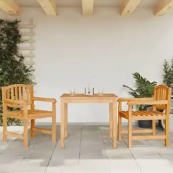 ManoMano 2 Stk. Gartenstühle, Gartensessel, Gartengarnitur, Balkonstühle 58x59x88 cm Massivholz Teak LLOAQ549462 Maisonchic Angebot