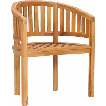 ManoMano Bananenstuhl Wohnzimmerstuhl Stuhl für Esszimmer Wohnzimmer & Schlafzimmer Massivholz Teak DE42781 - Braun Angebot