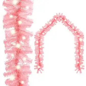 ManoMano Weihnachtsgirlande mit LED,Weihnachtskranz,Weihnachtsdekoration für Innen und Außen 5 m Rosa CIW17726 Maisonchic Angebot