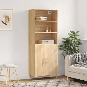 ManoMano Maisonchic - Highboard,Sideboard,Vitrine,Komodenschrank Sonoma-Eiche 69,5x34x180 cm Holzwerkstoff RUNOW953449 Angebot