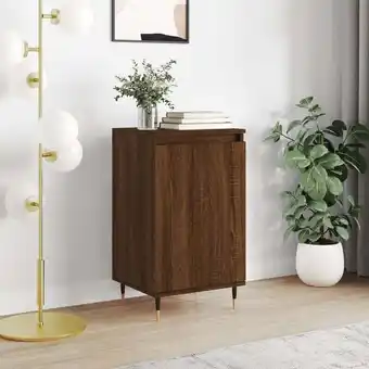 ManoMano Bonnevie - Sideboard 40x35x70 cm - Kommode für Wohnzimmer - Schrank Anrichte Braun Eichen-Optik Holzwerkstoff -FV65021 - Grau Angebot