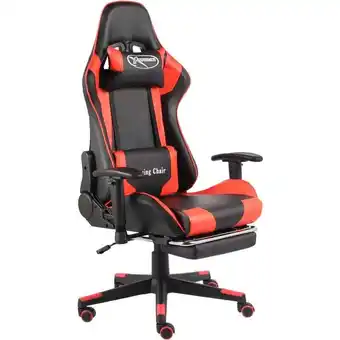 ManoMano Gaming-Stuhl mit Fußstütze Bürodrehstuhl - Schreibtischstuhl ergonomischer Drehbar Rot pvc BV568925 Bonnevie Angebot