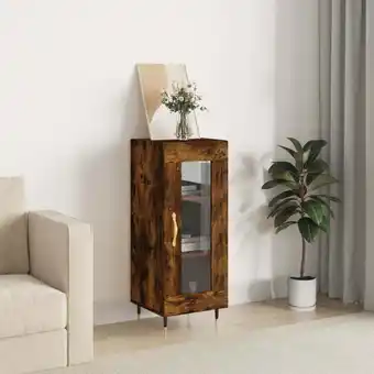 ManoMano Bonnevie - Sideboard Kommode für Wohnzimmer - Schrank Anrichte Räuchereiche 34,5x34x90 cm Holzwerkstoff -FV71014 - Braun Angebot