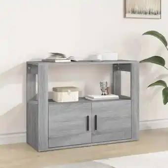 ManoMano Sideboard，Küchenschrank，Kommode，Beistellschrank Grau Sonoma 80x30x60 cm Holzwerkstoff CEIN553765 BonneVie Angebot