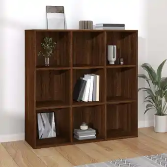 ManoMano Bücherregal,Bücherschrank für Wohnzimmer, Büro Braun Eichen-Optik 98x30x98 cm -BNC94682 - Braun Angebot