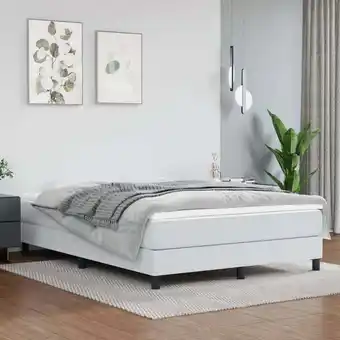 ManoMano Bonnevie - Boxspringbett Bettgestell für Erwachsene Weiß 140x190 cm Kunstleder -BNC65040 - Weiß Angebot