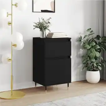 ManoMano Bonnevie - Sideboard Kommode für Wohnzimmer - Schrank Anrichte Schwarz 40x35x70 cm Holzwerkstoff -FV83994 - Schwarz Angebot