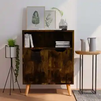 ManoMano Maisonchic - Sideboard Sideboard Kommode Küchenschrank Aufbewahrungsschrank Räuchereiche 60x30x72 cm Holzwerkstoff NNDG8326 Angebot