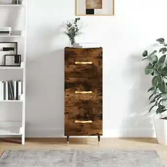 ManoMano Sideboard，Küchenschrank，Kommode，Beistellschrank Räuchereiche 34,5x34x90 cm Holzwerkstoff CEIN242515 BonneVie Angebot