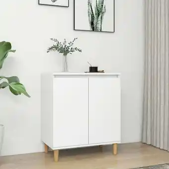 ManoMano Bonnevie - Sideboard,Küchenschrank,Kommode,Beistellschrank mit Massivholz-Beinen Weiß 60x35x70 cm Holzwerkstoff CEIN545253 Angebot