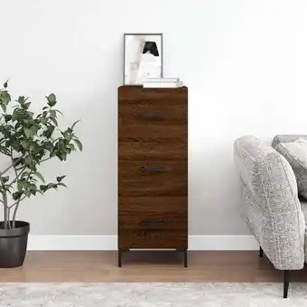 ManoMano Sideboard 34,5x34x90 cm - Kommode für Wohnzimmer - Schrank Anrichte Braun Eichen-Optik Holzwerkstoff -FV96904 - Braun Angebot