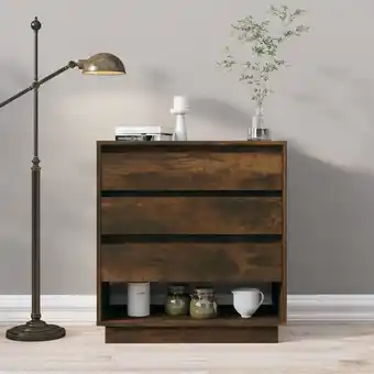 ManoMano Maisonchic - Sideboard Kommode für Wohnzimmer Küche Räuchereiche 70x41x75 cm Holzwerkstoff DE33386 - Braun Angebot