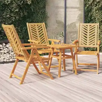 ManoMano 3 Stk. Gartenstühle Verstellbar, Gartensessel, Gartengarnitur, Balkonstühle Massivholz Akazie LLOAQ791105 Maisonchic Angebot