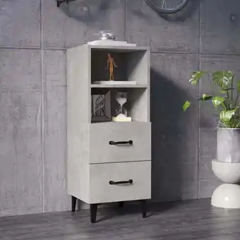 ManoMano Bonnevie - Sideboard, Kommode Betongrau für Wohnzimmer - Schrank Anrichte 34,5x34x90 cm Holzwerkstoff -FV59966 - Grau Angebot