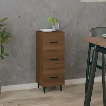 ManoMano Maisonchic - Sideboard Kommode Küchenschrank Aufbewahrungsschrank Braun Eichen-Optik 34,5x34x90 cm Holzwerkstoff NNDG1650 Angebot