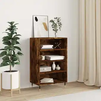 ManoMano Bonnevie - Sideboard Highboard für Wohnzimmer - Schrank Kommode Anrichte Räuchereiche 57x35x90 cm Holzwerkstoff -FV47645 - Br Angebot