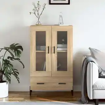 ManoMano Maisonchic - Highboard, Sideboard, Kommode, Beistellschrank, Anrichte für Wohnzimmer Sonoma-Eiche 69,5x31x115 cm Holzwerkstof Angebot