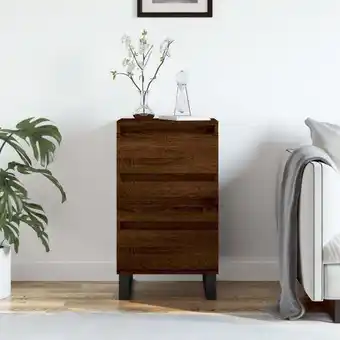 ManoMano Bonnevie - Sideboard 40x35x70 cm - Kommode für Wohnzimmer - Schrank Anrichte Braun Eichen-Optik Holzwerkstoff -FV90192 - Brau Angebot