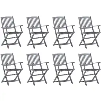 ManoMano 8 Stk. Klappbare Gartenstühle Faltbare Gartenstühle Klappstuhl mit Kissen Massivholz Akazie BZRBD279996 Maisonchic Angebot