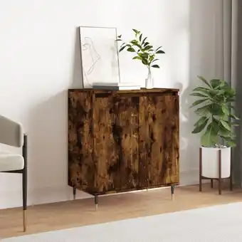 ManoMano Sideboard，Beistellschrank，Kommode fuer Flur, Kueche, Esszimmer und Wohnzimmer Räuchereiche 60x35x70 cm Holzwerkstoff VRINE765 Angebot