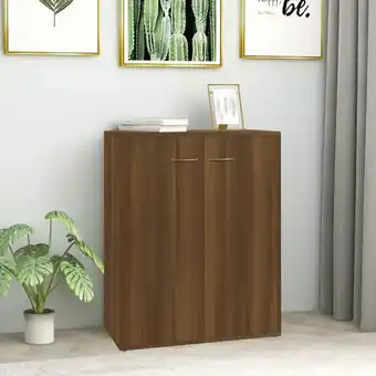 ManoMano Bonnevie - Sideboard Kommode für Wohnzimmer - Schrank Anrichte Braun Eichen-Optik 60x30x75 cm Holzwerkstoff -FV25717 - Braun Angebot