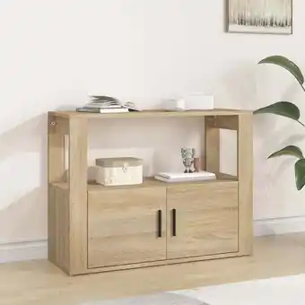 ManoMano Maisonchic - Sideboard, Kommode, Küchenschrank, Beistellschrank, Anrichte für Wohnzimmer Sonoma-Eiche 80x30x60 cm Holzwerksto Angebot