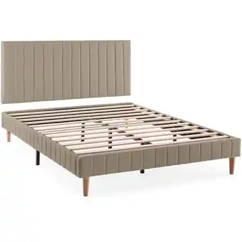 ManoMano Vs Venta-stock - Polsterbett + kopfteil Eris 160x200 cm, Beige - Beige Angebot