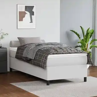 ManoMano Boxspringbett Bett für Erwachsene Schlafzimmerbett Weiß 80x200 cm Kunstleder NGIVN8267302 Bonnevie Angebot