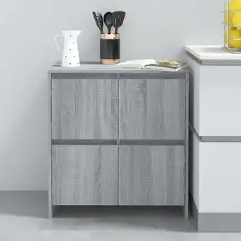 ManoMano Sideboard，Küchenschrank，Kommode，Beistellschrank Grau Sonoma 70x41x75 cm Holzwerkstoff CEIN658287 BonneVie Angebot