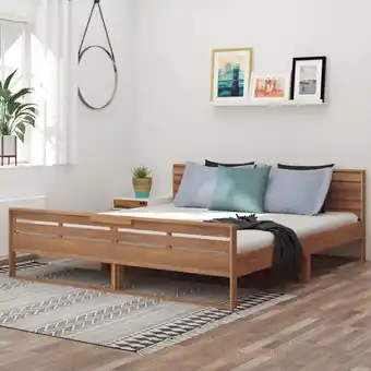 ManoMano Maisonchic - Massivholzbett,Schlafzimmerbett,Doppelbett,Bett für Jugendliche,Erwachsene, ältere Menschen Teak 180x200 cm BZST Angebot