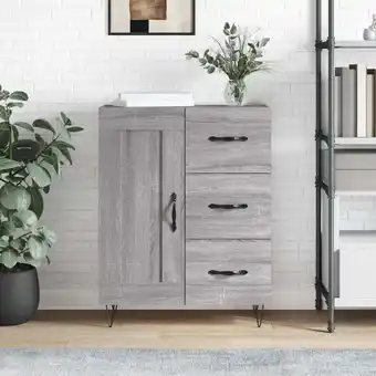 ManoMano Bonnevie - Sideboard Kommode für Wohnzimmer - Schrank Anrichte Grau Sonoma 69,5x34x90 cm Holzwerkstoff -FV49802 - Grau Angebot