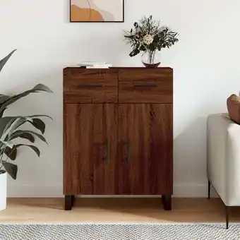 ManoMano Sideboard 69,5x34x90 cm - Kommode für Wohnzimmer - Schrank Anrichte Braun Eichen-Optik Holzwerkstoff -FV70535 - Braun Angebot