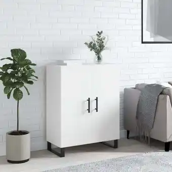 ManoMano Sideboard Kommode Weiß für Wohnzimmer - Schrank Anrichte 69,5x34x90 cm Holzwerkstoff -FV99578 - Weiß Angebot