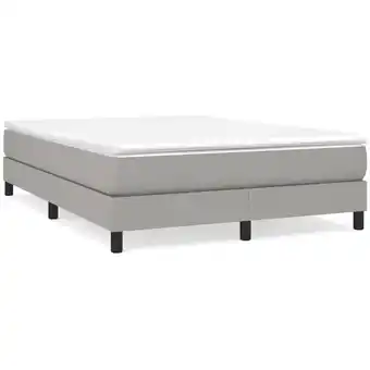 ManoMano Bonnevie - Bettrahmen Einzelbett,Bettgestell und Polsterbett,Boxspringbett mit Matratze Hellgrau 140x200 cm Stoff 35406 - Gra Angebot