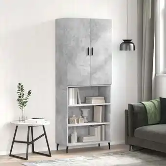 ManoMano Sideboard 69,5x34x180 cm,Highboard für Wohnzimmer - Schrank Kommode Anrichte Betongrau Holzwerkstoff -FV31242 - Grau Angebot