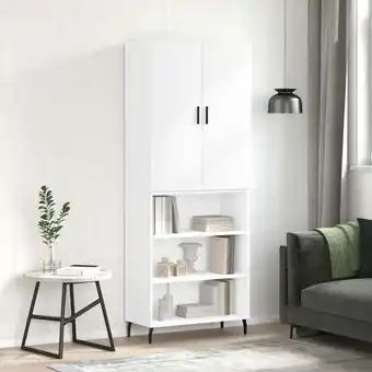 ManoMano Sideboard Highboard für Wohnzimmer - Schrank Kommode Anrichte Weiß 69,5x34x180 cm Holzwerkstoff -FV51708 - Weiß Angebot