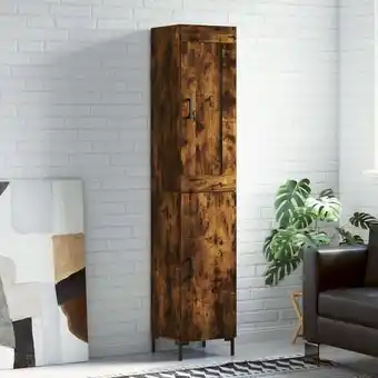 ManoMano Highboard,Sideboard,Kommode fuer Wohnzimmer, Küche Räuchereiche 34,5x34x180 cm Holzwerkstoff XUBT49814 Bonnevie Angebot