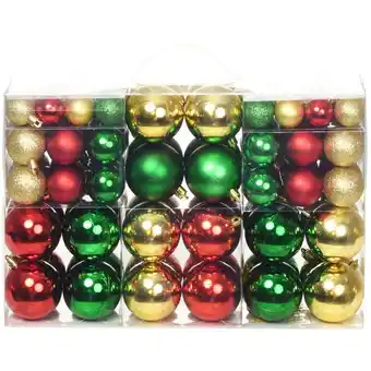 ManoMano Maisonchic - 100 Stk. Weihnachtskugeln,Christbaumschmuck/Weihnachtsbaumschmuck,Christbaumkugeln Rot/Golden/Grün CIW76228 Angebot