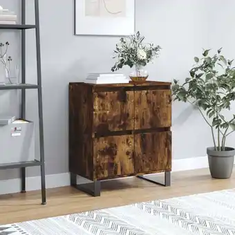 ManoMano Bonnevie - Sideboard Kommode für Wohnzimmer - Schrank Anrichte Räuchereiche 60x35x70 cm Holzwerkstoff -FV75948 - Braun Angebot