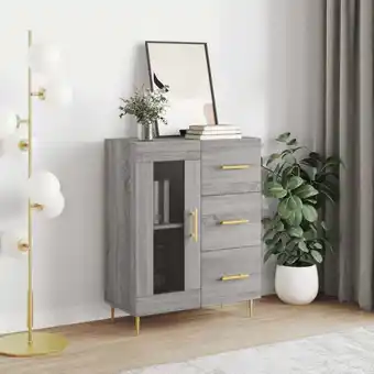 ManoMano Bonnevie - Sideboard Kommode für Wohnzimmer - Schrank Anrichte Grau Sonoma 69,5x34x90 cm Holzwerkstoff -FV24728 - Grau Angebot