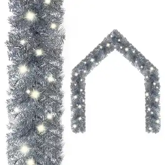 ManoMano Maisonchic - Weihnachtsgirlande mit LED,Weihnachtskranz,Weihnachtsdekoration für Innen und Außen 10 m Silbern CIW79411 Angebot