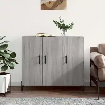 ManoMano Bonnevie - Sideboard Kommode für Wohnzimmer - Schrank Anrichte Grau Sonoma 90x34x80 cm Holzwerkstoff -FV28763 - Grau Angebot