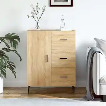 ManoMano Sideboard, Kommode, Küchenschrank, Beistellschrank, Anrichte für Wohnzimmer Sonoma-Eiche 69,5x34x90 cm Holzwerkstoff LLLA5755 Angebot