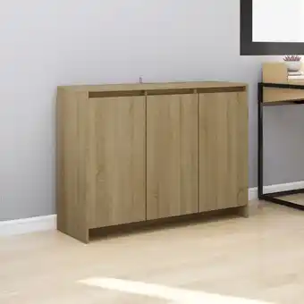 ManoMano Sideboard Kommode für Wohnzimmer Küche Sonoma-Eiche 102x33x75 cm Holzwerkstoff DE41399 - Beige Angebot