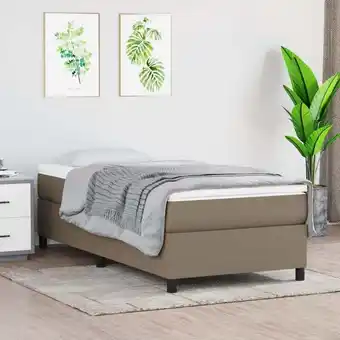 ManoMano Boxspringbett,Komfortbett,Jugendbett Taupe 90x200 cm Stoff FRJR710845 Maisonchic Angebot