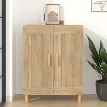 ManoMano Sideboard 69,5x34x90 cm - Kommode für Wohnzimmer - Schrank Anrichte Sonoma-Eiche Holzwerkstoff -FV38086 - Braun Angebot